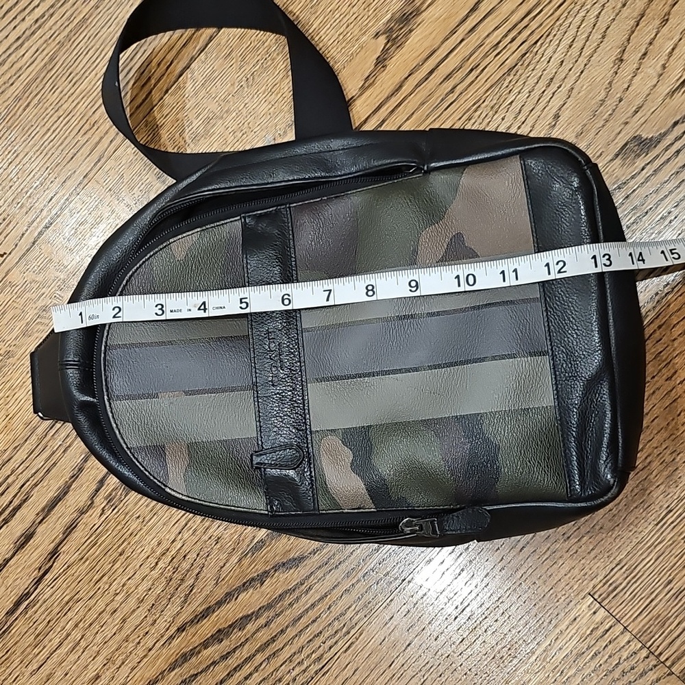 Coach Men's Charles Black and Green Camouflage Backpack - Picture 8 of 8